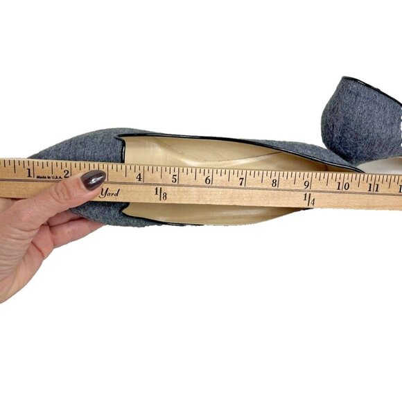 Jimmy Choo Women’s Gray Flannel Kitten Heel Shoes Size 39 1/2/9.5 US - Picture 11 of 13